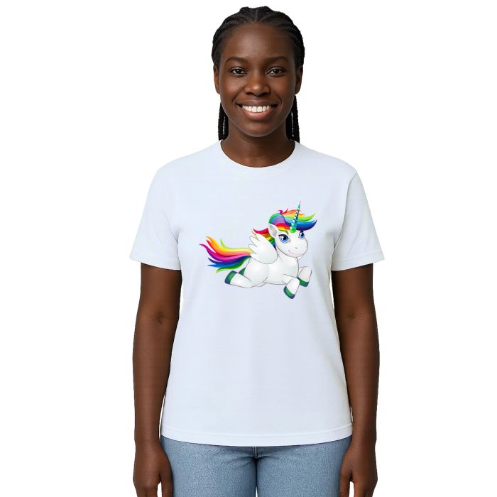 Camiseta Unicórnio Flying Licorne Estampa Personalizada