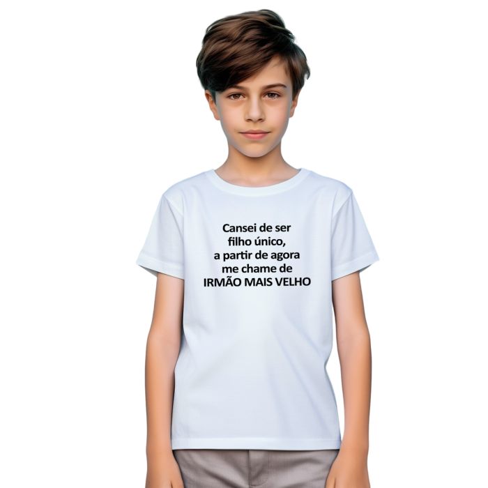 Camiseta Irmão Mais Velho Estampa Personalizada