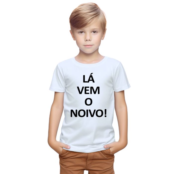 Camiseta Lá Vem O Noivo Casamento Personalizada