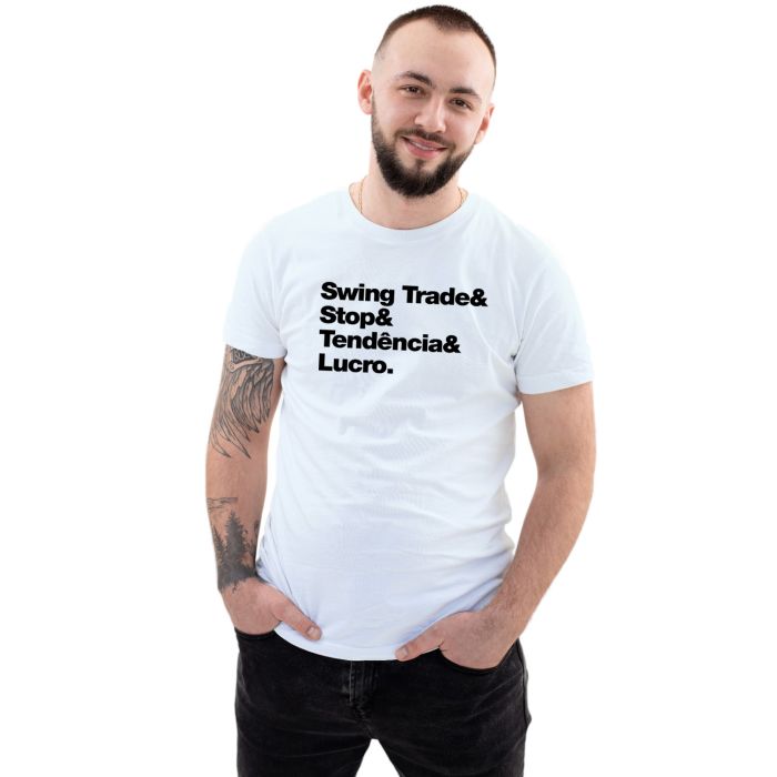 Camiseta Swing Trade Stop Tendência Lucro Personalizada