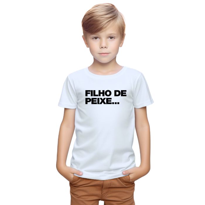 Camiseta Filho de Peixe Dia dos pais Personalizada