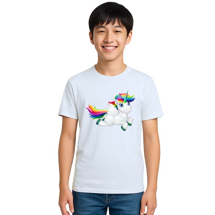 Camiseta Unicórnio Flying Licorne Estampa Personalizada