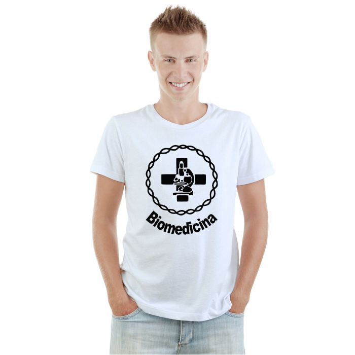 Camiseta Biomedicina Logo Universitária Personalizada