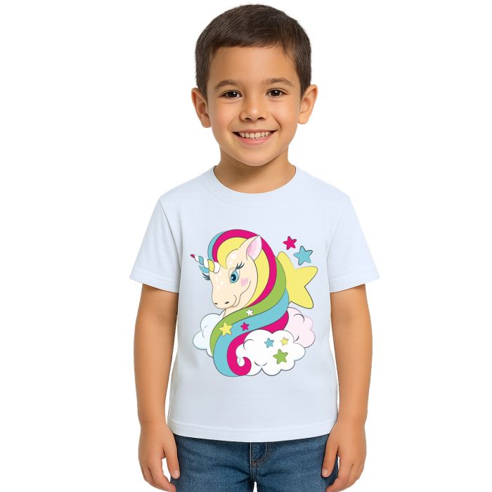 Camiseta Unicórnio Licorne Fantasia Estampa Personalizada