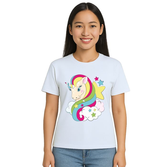 Camiseta Unicórnio Licorne Fantasia Estampa Personalizada