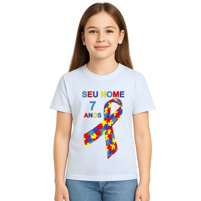 Camiseta Autismo Gravata Autista Estampa Personalizada