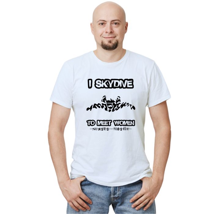 Camiseta I Skydive To Meet Women Estampa Personalizada