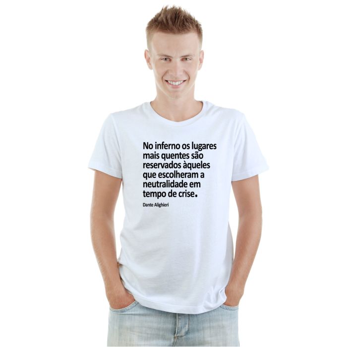 Camiseta Inferno Em Tempo De Crise Estampa Personalizada