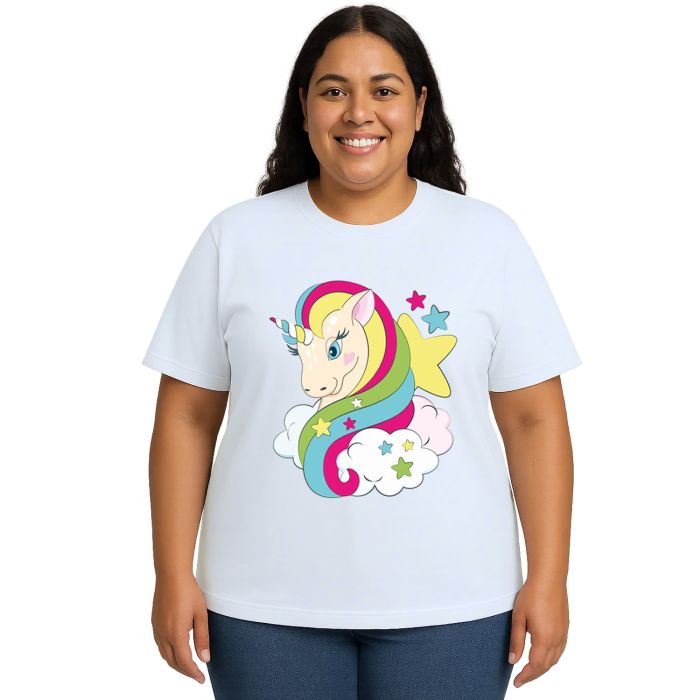 Camiseta Unicórnio Licorne Fantasia Estampa Personalizada