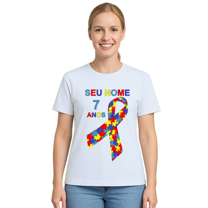 Camiseta Autismo Gravata Autista Estampa Personalizada