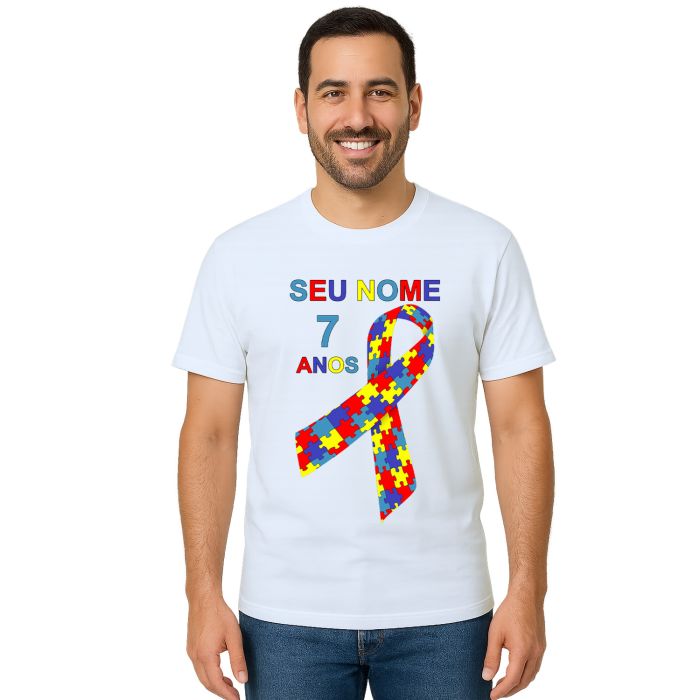 Camiseta Autismo Gravata Autista Estampa Personalizada