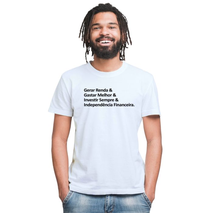 Camiseta Gerar Renda Independência Financeira Personalizada