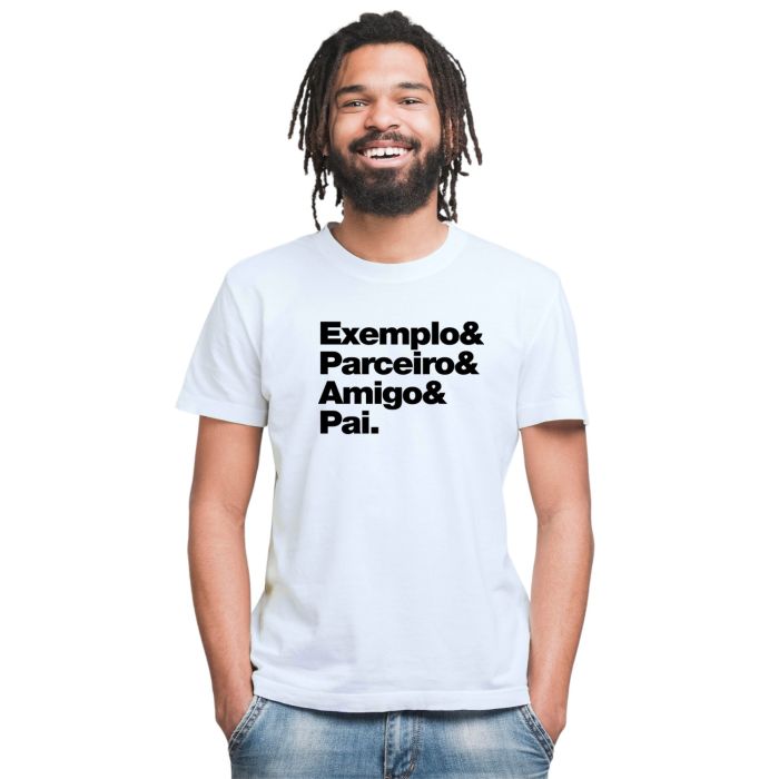 Camiseta Exemplo Parceiro Amigo Pai Personalizada Algodão