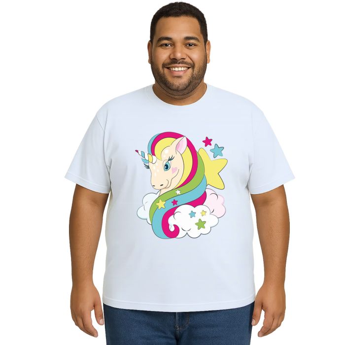 Camiseta Unicórnio Licorne Fantasia Estampa Personalizada
