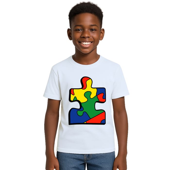 Camiseta Peça Quebra Cabeça Autismo Autista Personalizada