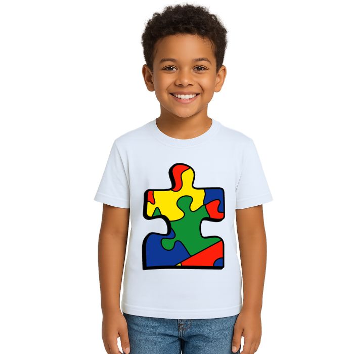 Camiseta Peça Quebra Cabeça Autismo Autista Personalizada