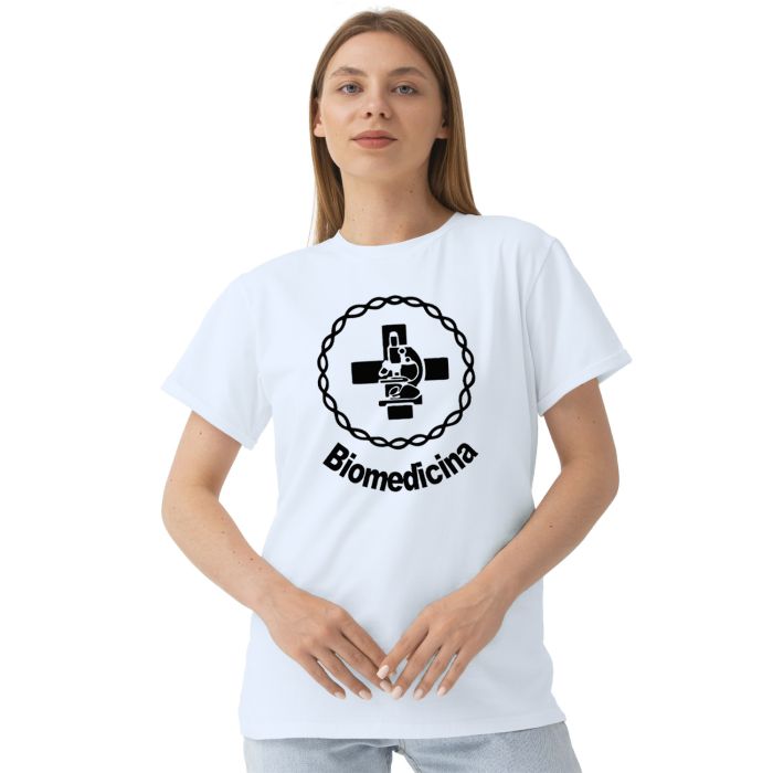 Camiseta Biomedicina Logo Universitária Personalizada