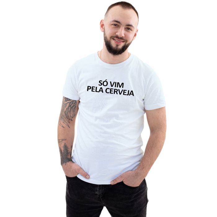 Camiseta Só Vim Pela Cerveja Estampa Personalizada