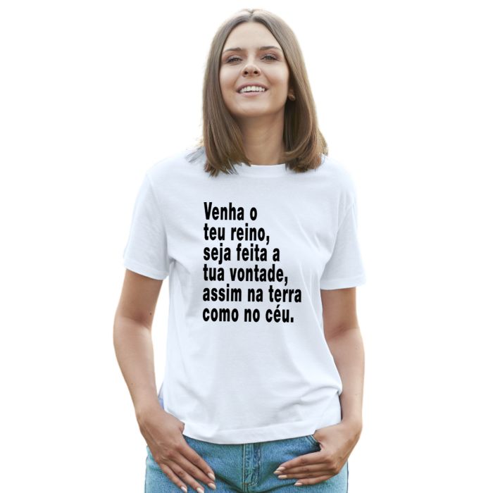 Camiseta Venha o Teu Reino Estampa Personalizada
