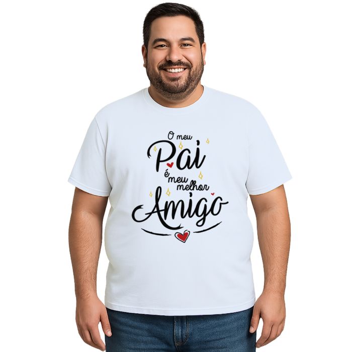 Camiseta Pai Melhor Amigo Estampa Personalizada