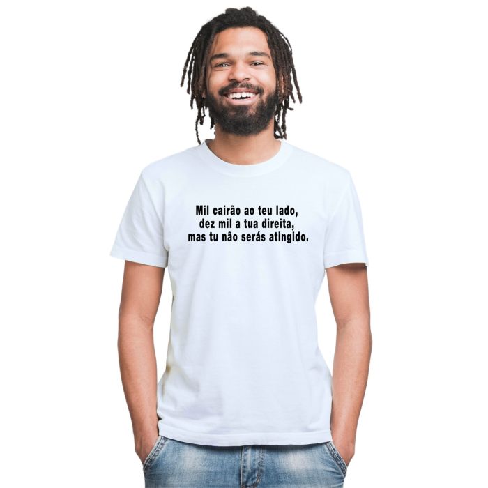 Camiseta Mil Cairão Ao Teu Lado Estampa Personalizada