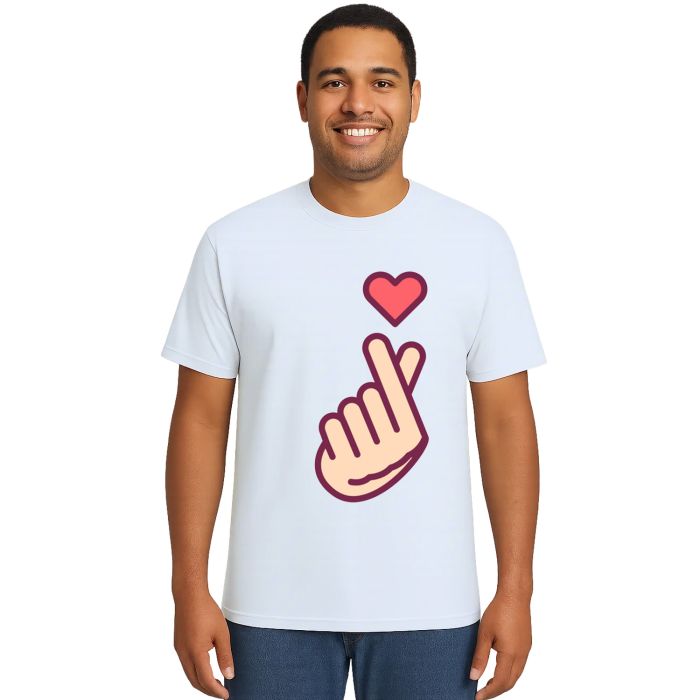 Camiseta Coração KPOP Fandom Coreia Personalizada