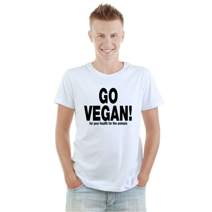 Camiseta Go Vegan Sustentável Estampa Personalizada Algodão