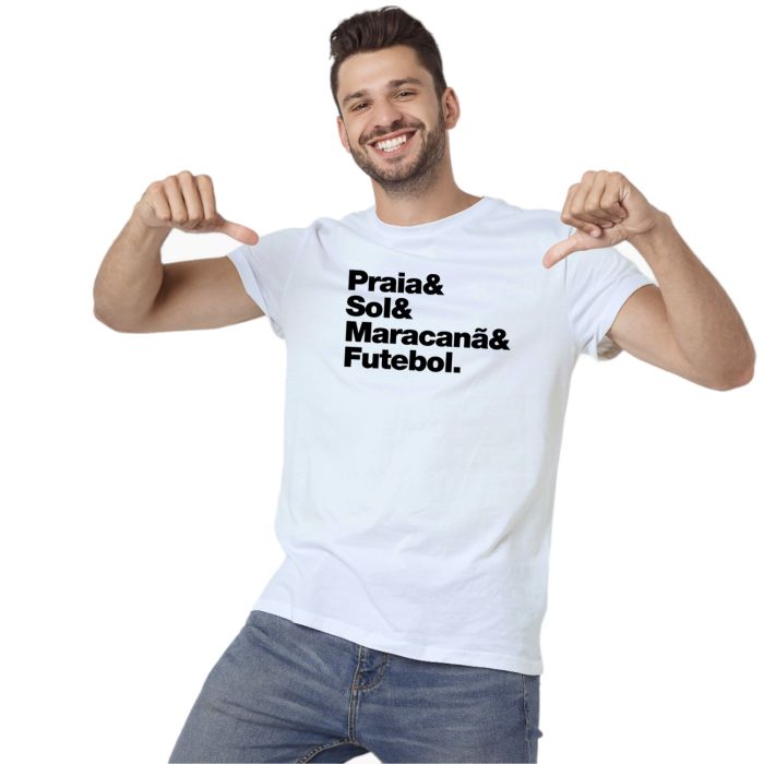 Camiseta Praia Sol Maracanã Futebol Personalizada