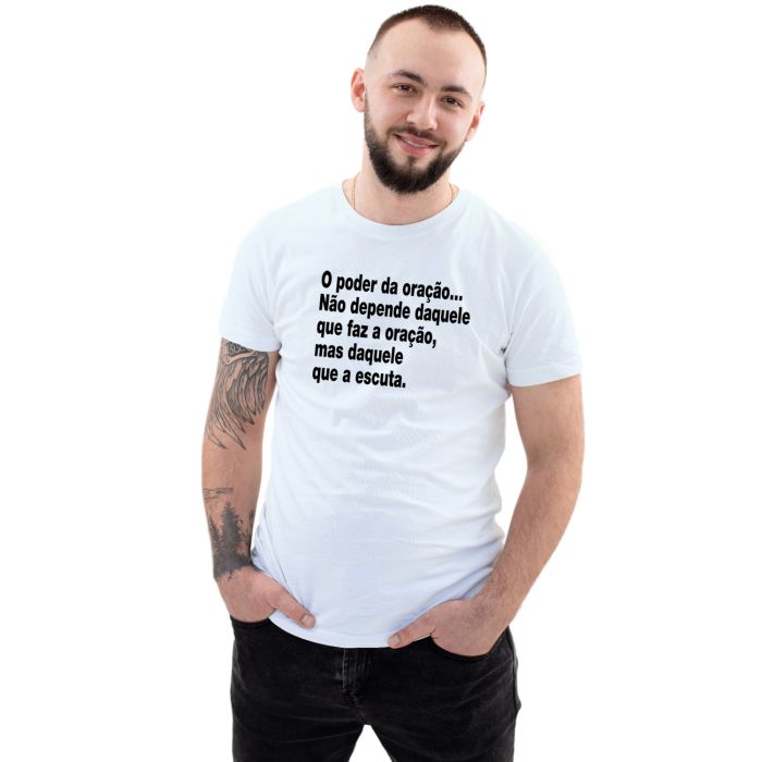 Camiseta O Poder Da Oração Estampa Personalizada