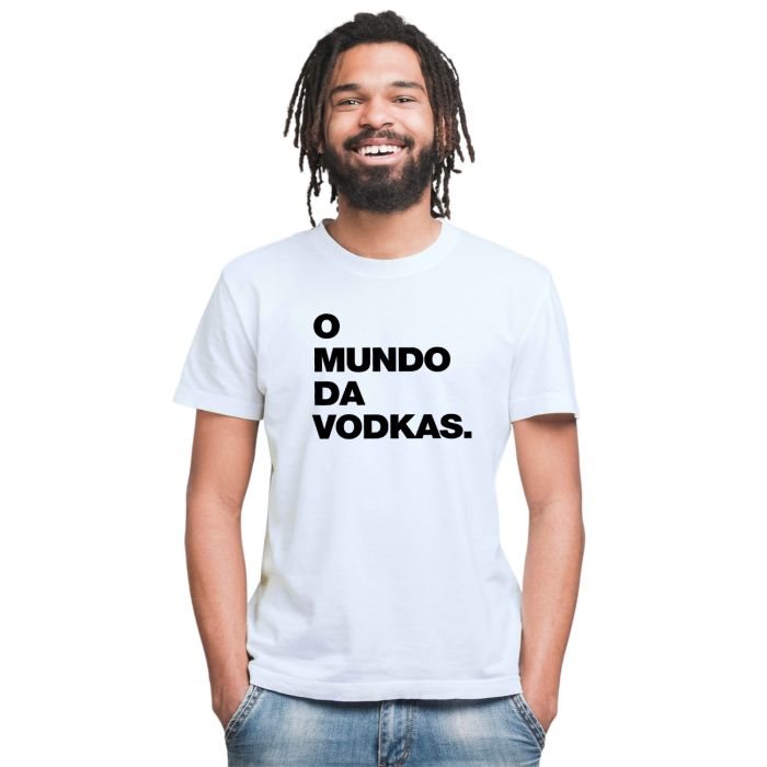 Camiseta O Mundo da Vodkas Estampa Personalizada