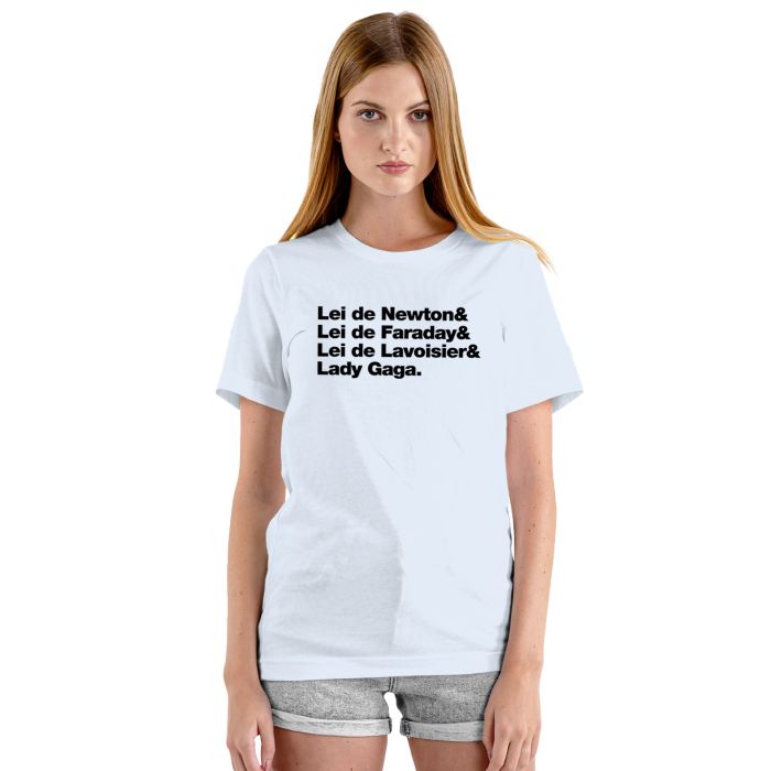 Camiseta Lei de Newton Faraday Lavoisier Personalizada