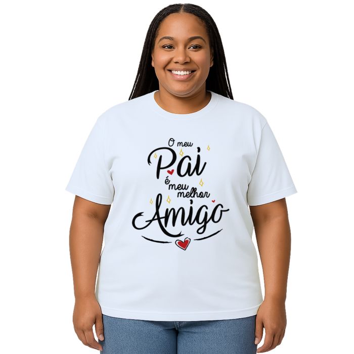 Camiseta Pai Melhor Amigo Estampa Personalizada