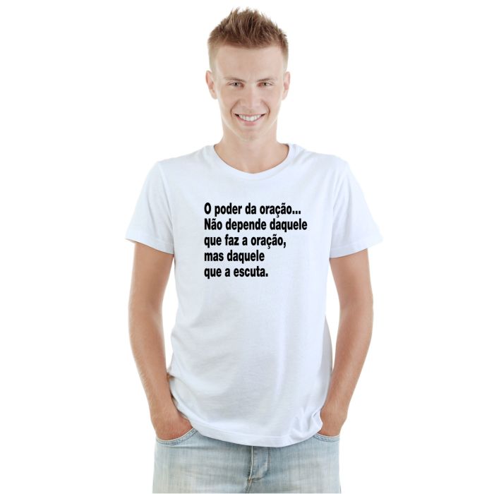 Camiseta O Poder Da Oração Estampa Personalizada