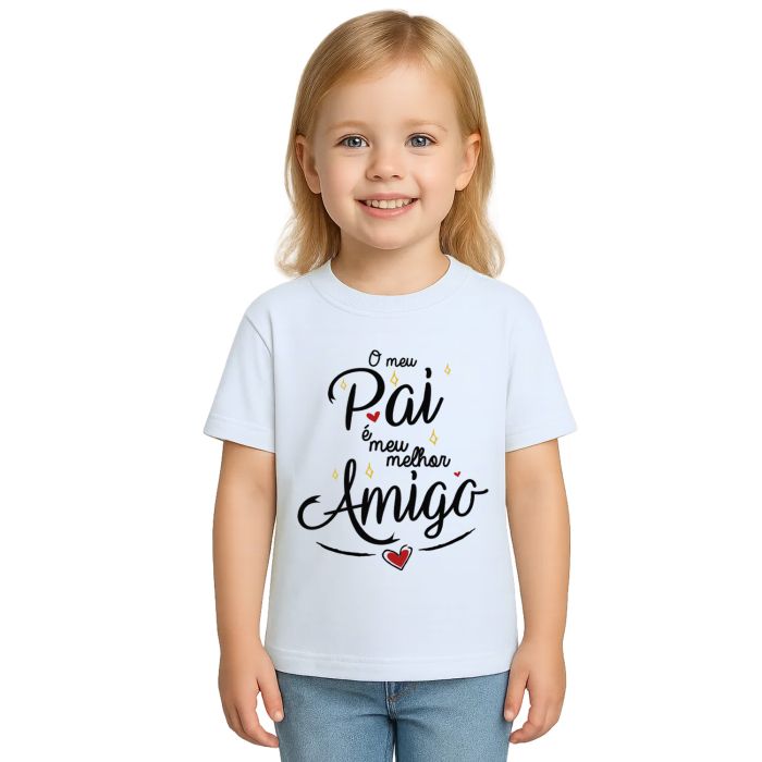 Camiseta Pai Melhor Amigo Estampa Personalizada