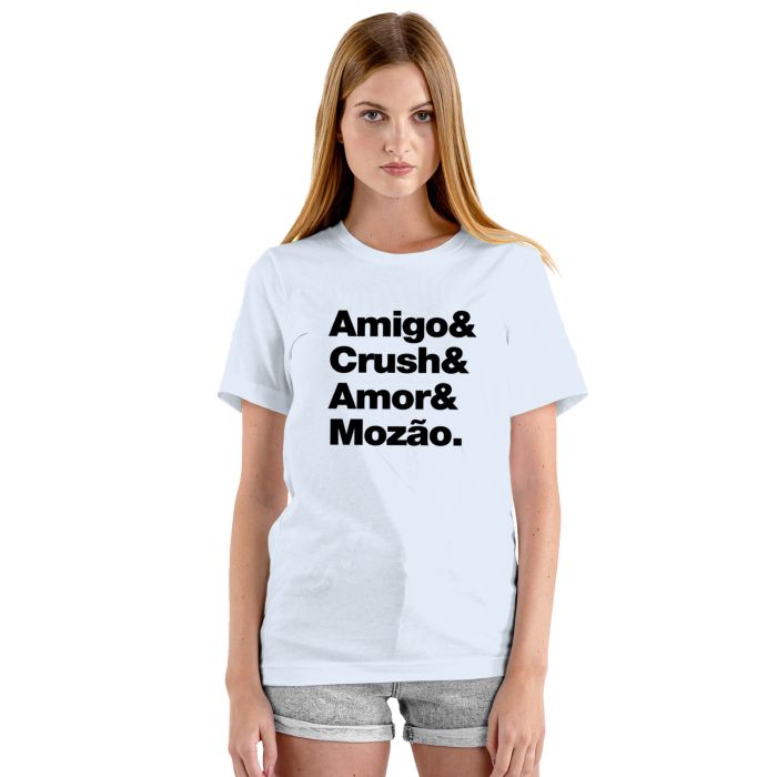 Camiseta Amigo Crush Amor Mozão Estampa Personalizada