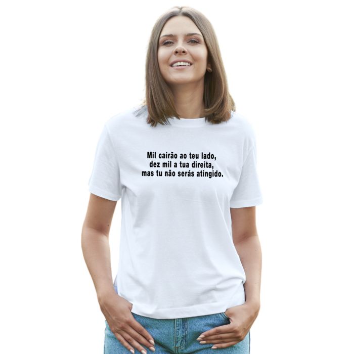Camiseta Mil Cairão Ao Teu Lado Estampa Personalizada