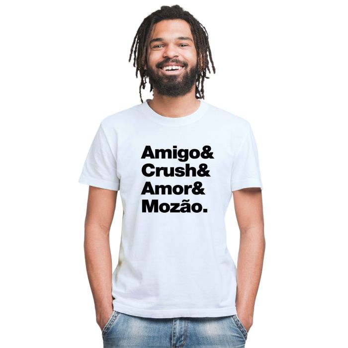 Camiseta Amigo Crush Amor Mozão Estampa Personalizada