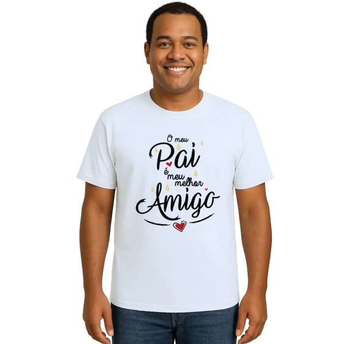 Camiseta Pai Melhor Amigo Estampa Personalizada