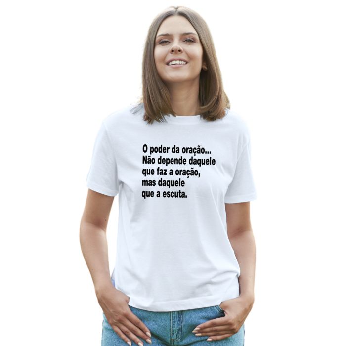 Camiseta O Poder Da Oração Estampa Personalizada
