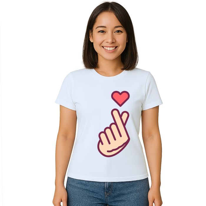 Camiseta Coração KPOP Fandom Coreia Personalizada