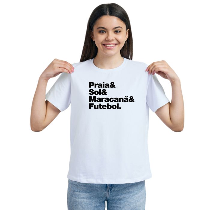 Camiseta Praia Sol Maracanã Futebol Personalizada
