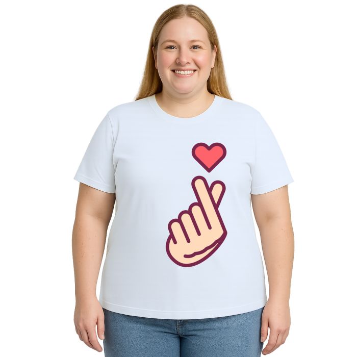 Camiseta Coração KPOP Fandom Coreia Personalizada
