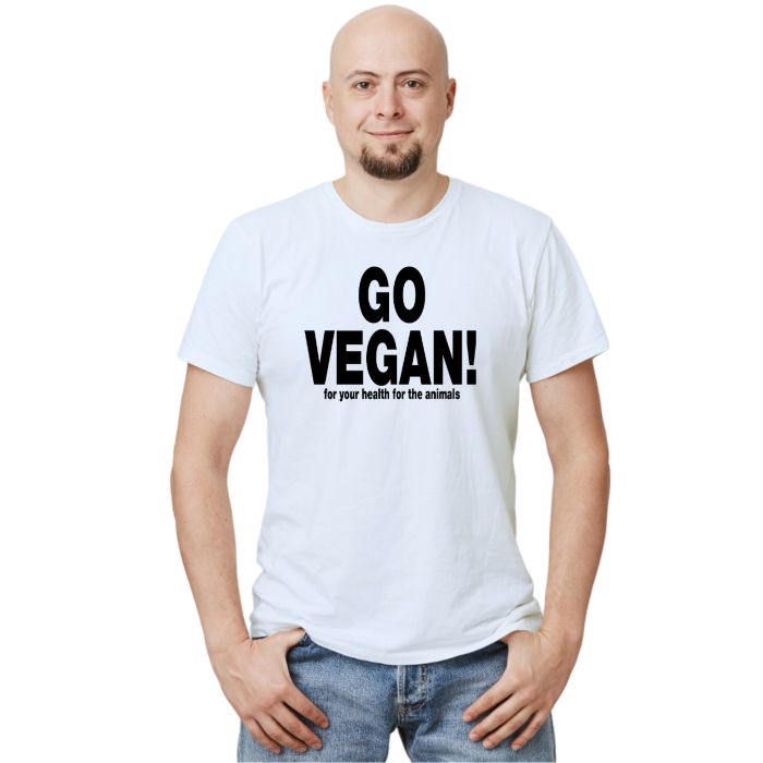 Camiseta Go Vegan Sustentável Estampa Personalizada Algodão