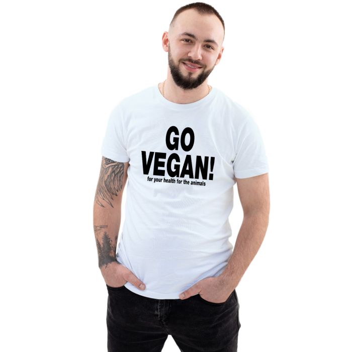 Camiseta Go Vegan Sustentável Estampa Personalizada Algodão