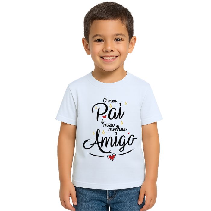 Camiseta Pai Melhor Amigo Estampa Personalizada