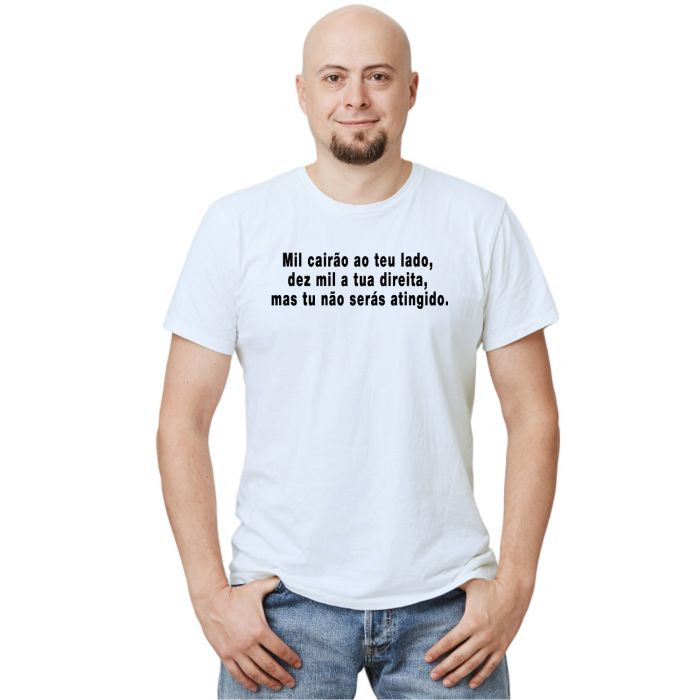 Camiseta Mil Cairão Ao Teu Lado Estampa Personalizada
