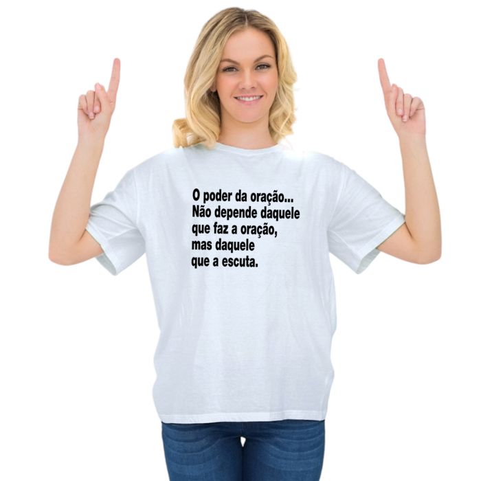 Camiseta O Poder Da Oração Estampa Personalizada