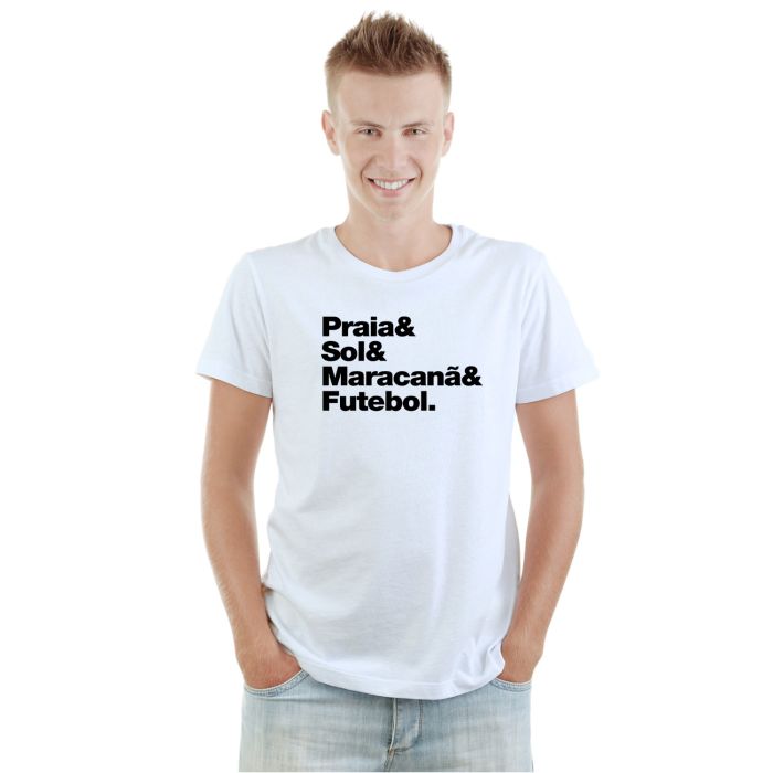Camiseta Praia Sol Maracanã Futebol Personalizada