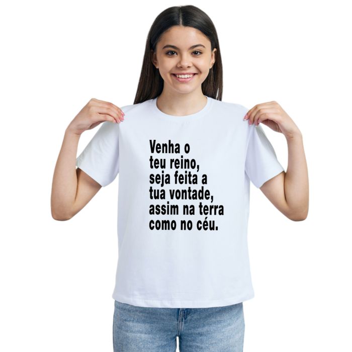 Camiseta Venha o Teu Reino Estampa Personalizada