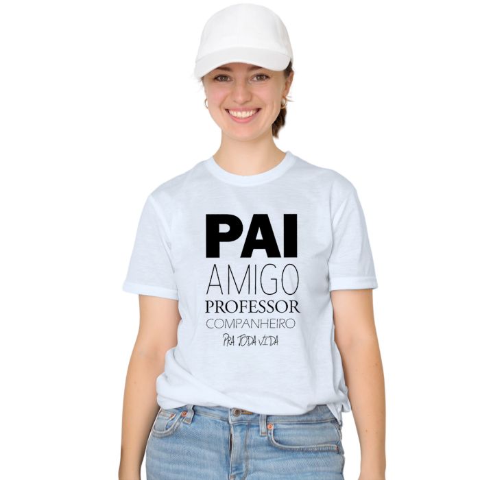 Camiseta Pai Amigo Professor Companheiro Personalizada